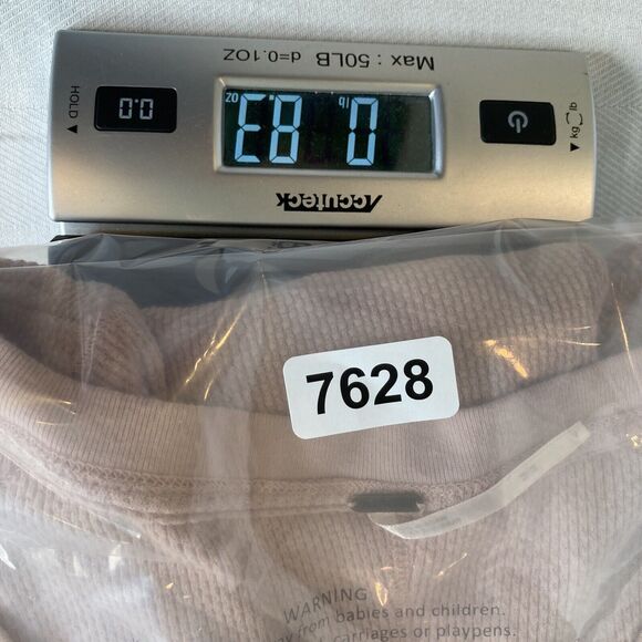 Free People Pink Synergy Cuff Thermal Sweatshirt Laced Details Cuffs Medium M - Picture 11 of 12